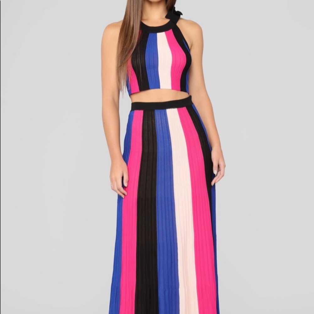 Fashion Nova Innocence Maxi Skirt Set
